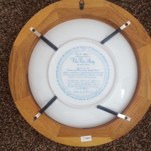 Sandra Kuck Tea Party Collectors Plate & Frame - Picture 3 of 6